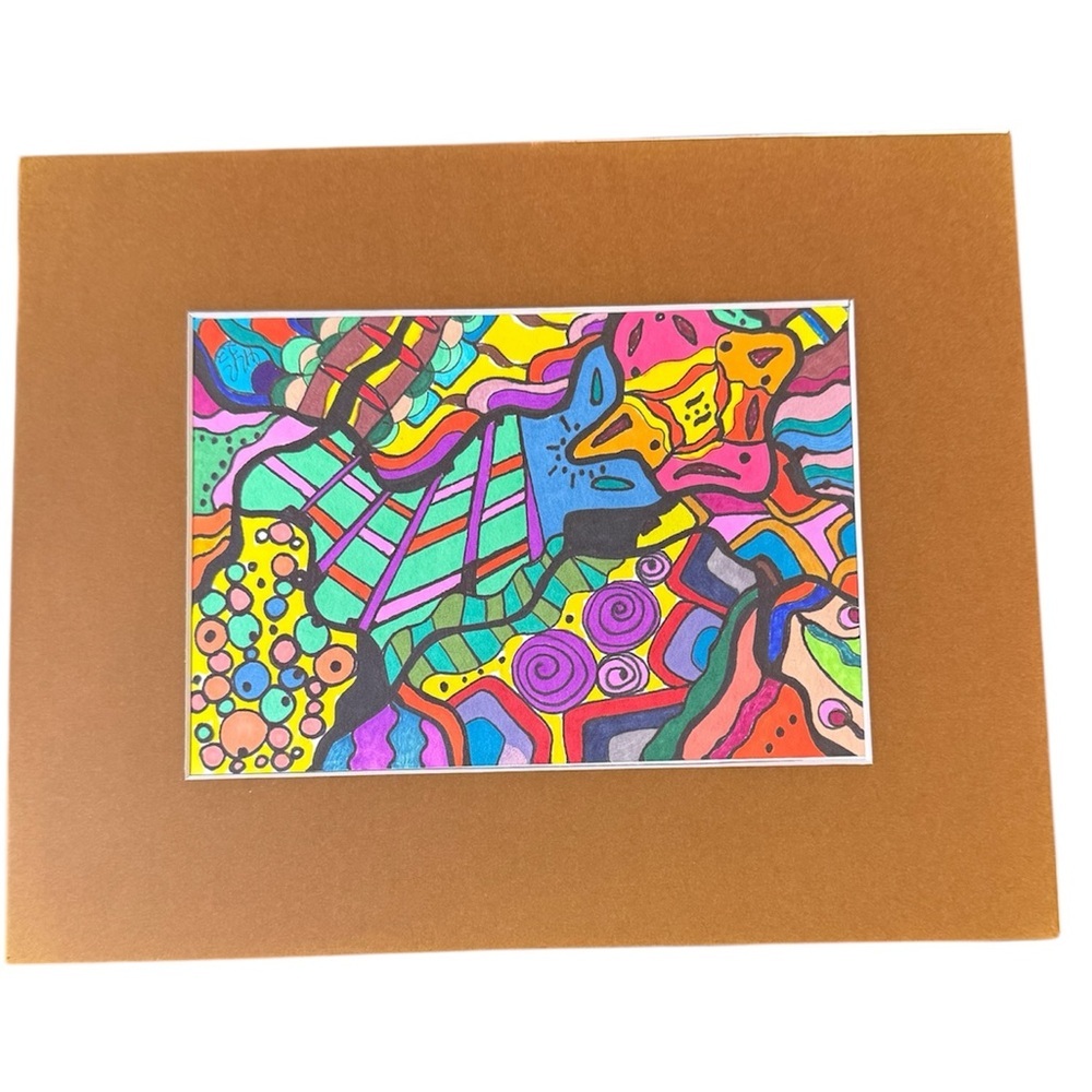 Original Intuitive Abstract Drawing with Mat